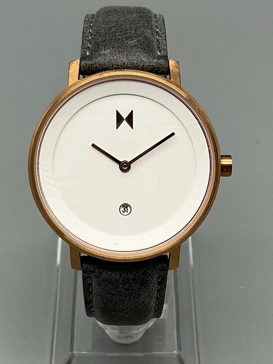 MVMT Signature II Watch Women 34mm Rose Gold Tone Leather Date New Battery main image 14